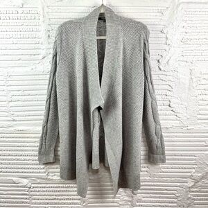 NYDJ Draped Wool Blend Cardigan Gray Size S/M